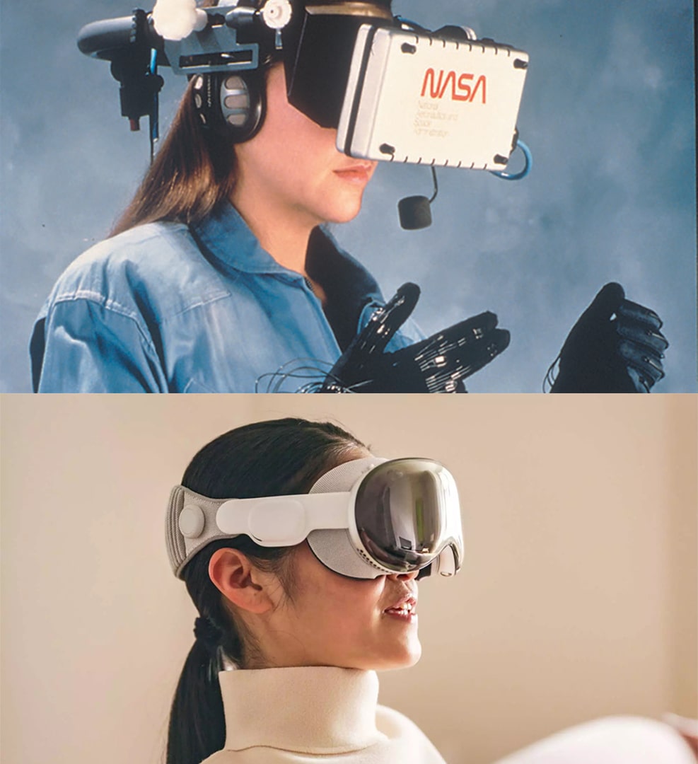 differences between a VR headset in 1989 and one in 2023