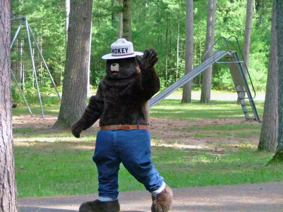 Smokey Bear, one of the most popular brand mascots