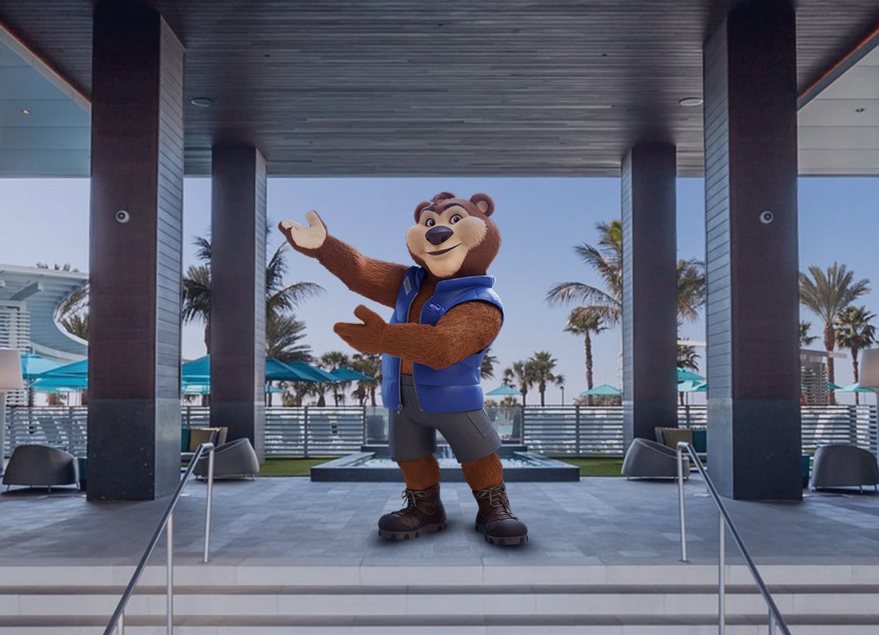 Sleepy Bear - wyndham Mascot